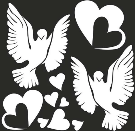 Свадебные трафареты для декора