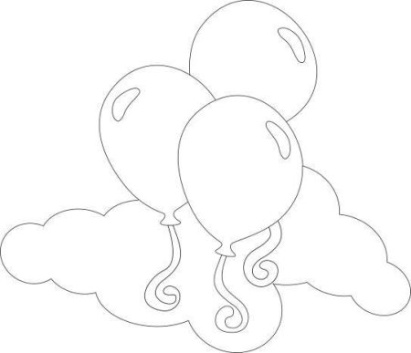 Воздушные шары вытынанки на окна