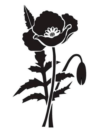 Мак трафарет