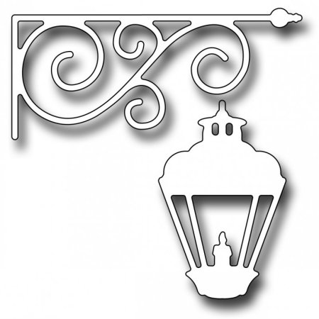 Трафарет фонарь уличный для вырезания