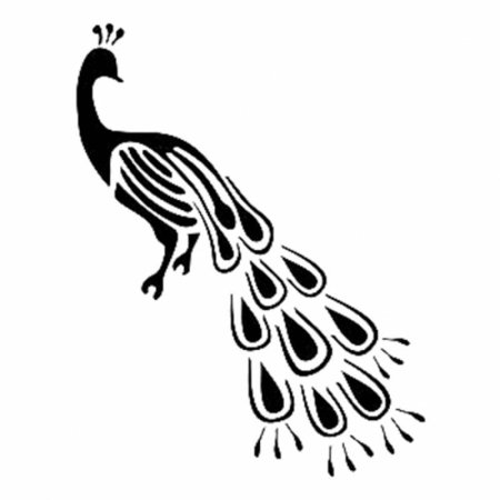 Трафареты павлинов