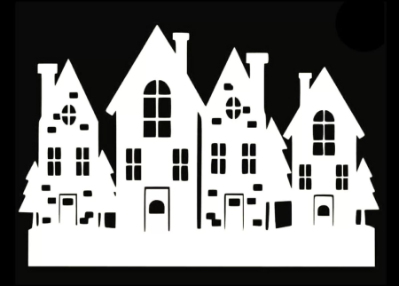 Новогодние силуэты домов