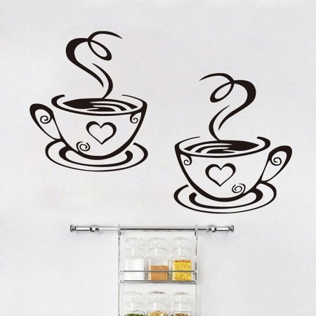 Трафареты чашки кофе для декора стен (47 фото)