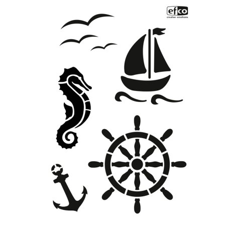 Морские трафареты для декора
