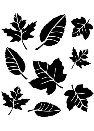 Трафареты листьев для декора стен