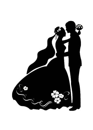 Жених и невеста очертания