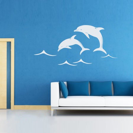 Рисования дельфина на стене