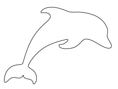 Трафарет дельфина