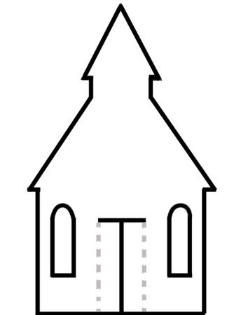 Трафарет церкви
