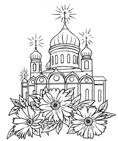Силуэт православного храма