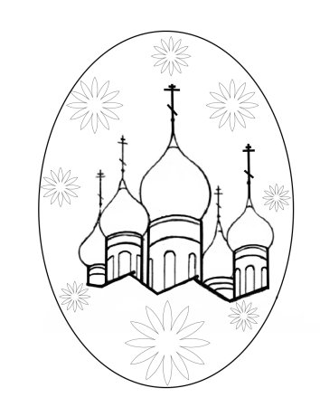 Храм трафарет для рисования для детей