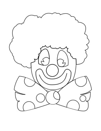 Лицо клоуна раскраска