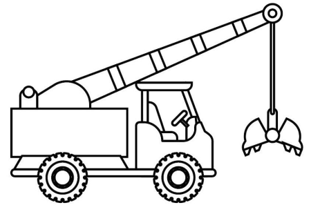 Кран раскраска