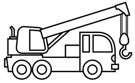 Автомобиль кран раскраска для детей