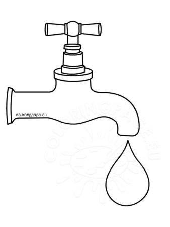 Кран водопроводный раскраска