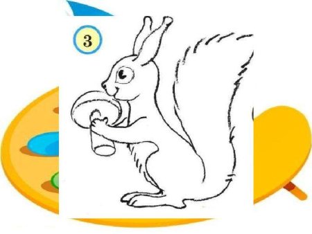 Поэтапное рисование белочки 2 класс