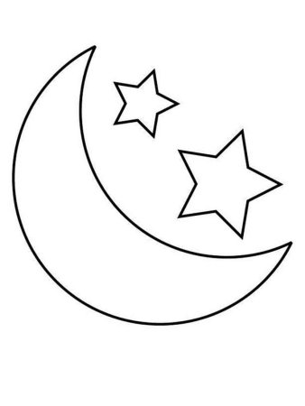 Луна раскраска для детей