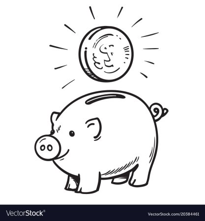 Копилка черно белая