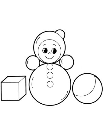Неваляшка раскраска для детей
