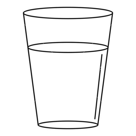 Стакан воды раскраска