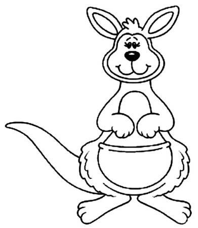 Kangaroo трафарет для детей