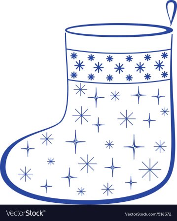 Сапожок трафарет