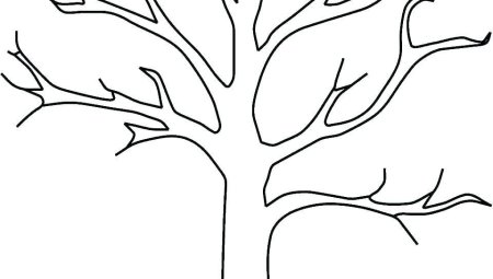 Трафарет дерева для вырезания