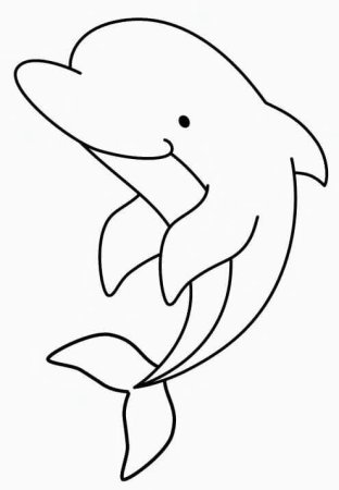 Трафарет дельфина для детей (45 фото)