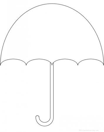 Трафарет зонтика для детей (49 фото)
