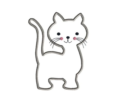 Кошка трафарет для детей