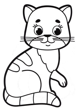 Котики. Раскраска для малышей