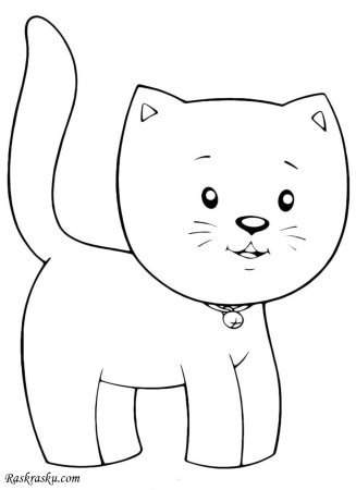 Котики. Раскраска для малышей