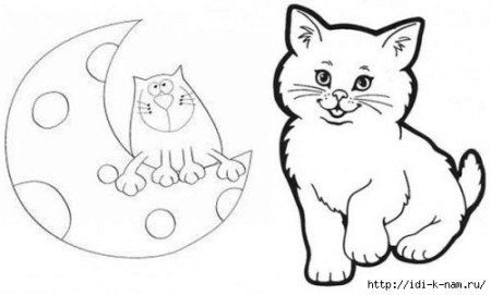 Трафареты для рисования для детей котики