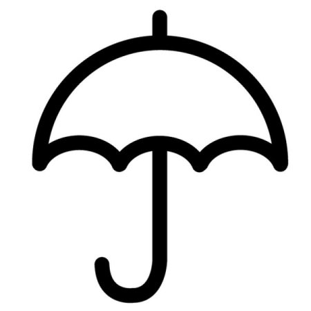 Трафарет зонтика для вырезания