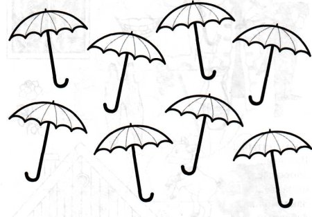 Трафарет зонта для детей (47 фото)
