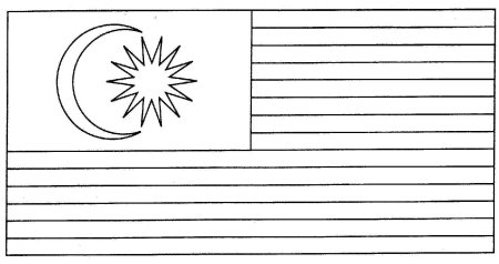 Флаг Малайзии раскраска