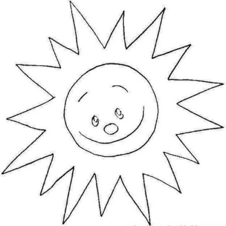 Трафарет солнышка для детей (43 фото)