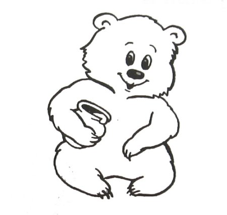 Трафарет медведя для детей (41 фото)