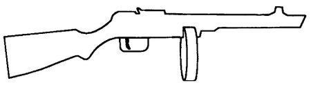 Раскраска автомат ППШ 41