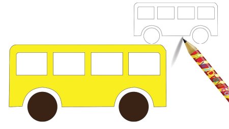 Автобус аппликация для детей