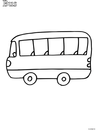 Автобус раскраска для детей