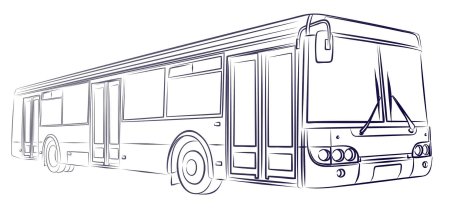 Раскраска автобус ЛИАЗ 6213