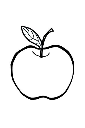 Трафарет яблока для детей (48 фото)