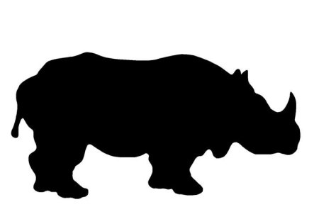 Трафарет носорога для детей (37 фото)