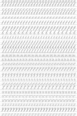 Прописи для каллиграфического почерка тренировки