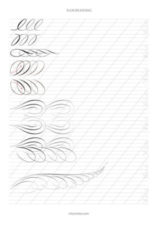 Каллиграфия Copperplate прописи