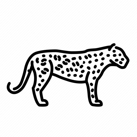Леопард трафарет