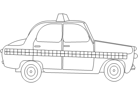 Раскраска такси