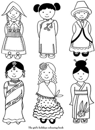 Разные народы раскраска