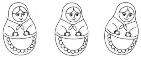 Раскраска Матрешка